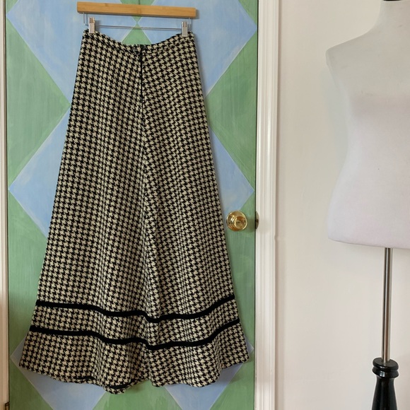 60s vintage B&W houndstooth full maxi poodle skirt - Picture 6 of 10
